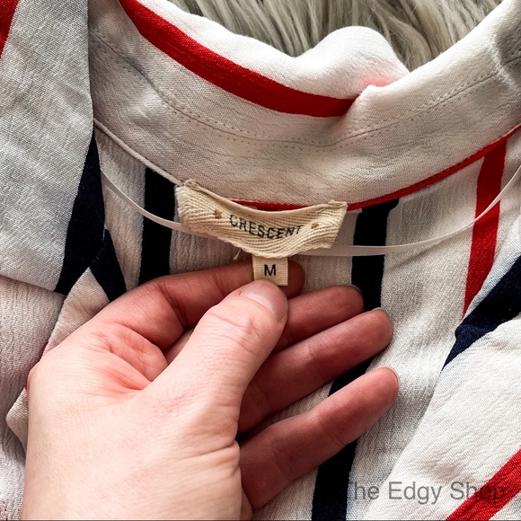 Crescent | Striped Patriotic Button Down Shirt - Picture 4 of 9